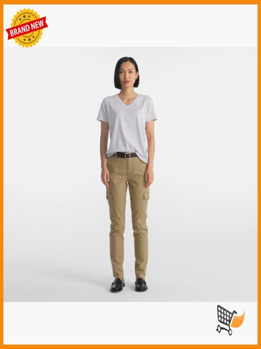 Relaxed Supima Cotton V-Neck Tee - Soft & Breathable - Picture 5 of 5